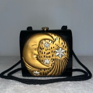Black and Gold Celestial Shoulder Bag